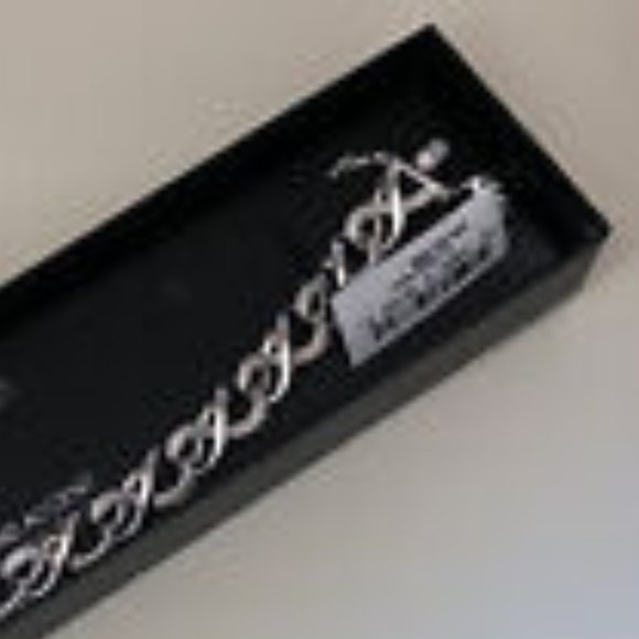 Macy's Diamond Accent Textured Infinity Link Bracelet in Fine Silver-Plated - Picture 4 of 4